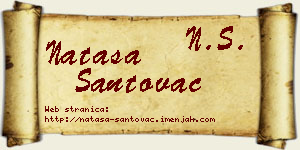 Nataša Santovac vizit kartica